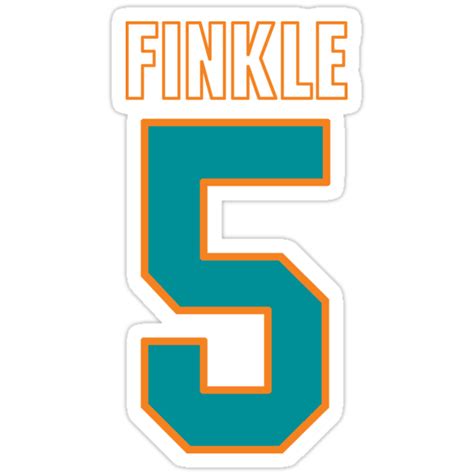 "Ray Finkle Jersey – Laces Out, Ace Ventura, Dolphins" Stickers by ...