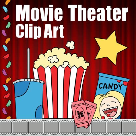 Movie Theater Clip Art Theater Clipart Drive In Clip by pigknit