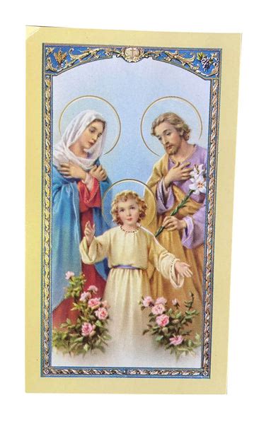 Prayer Card - Prayer to the Holy Family | New Norcia Museum Gift Shop