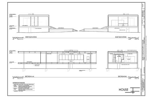 Farnsworth House Plan Dimensions