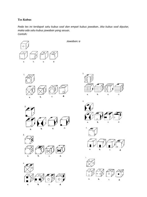 Soal Psikotes Gambar Kubus - Funmat