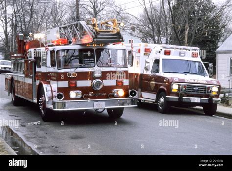 Fire truck and ambulance on a emergency call Stock Photo - Alamy