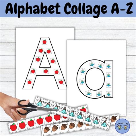 Alphabet Letters Collage Cut & Paste Printable - Etsy