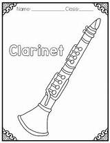 Clarinet Coloring Pages sketch template