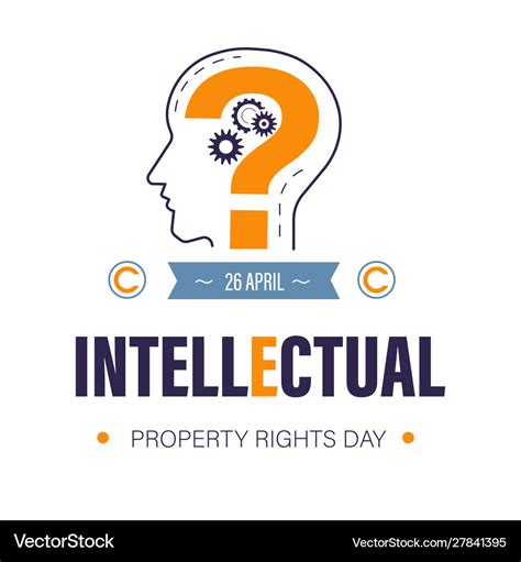 Intellectual property rights day or copyright Vector Image