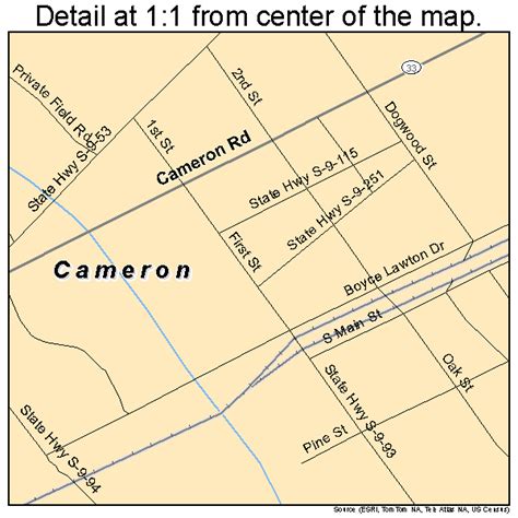 Cameron South Carolina Street Map 4510900