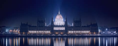 Wallpaper : Hungary, Budapest, night, building, parliament, lights ...