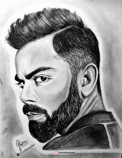 Pencil Sketch of Virat Kohli: Capturing the Essence of India's Cricket ...