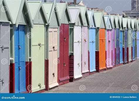 Brighton beach huts stock photo. Image of seaside, holiday - 894920