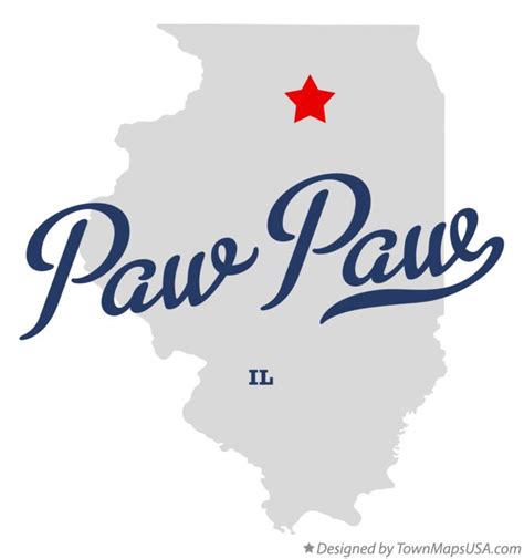 Map of Paw Paw, IL, Illinois