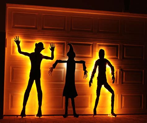 Silhouette Monsters | Halloween garage, Halloween garage door ...