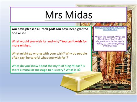 Carol Ann Duffy - Mrs Midas | Teaching Resources