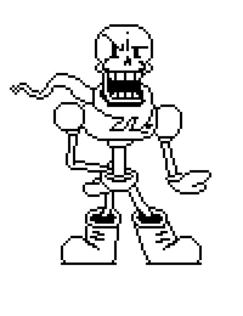 Pixilart - papyrus sprite by BlueboxDude