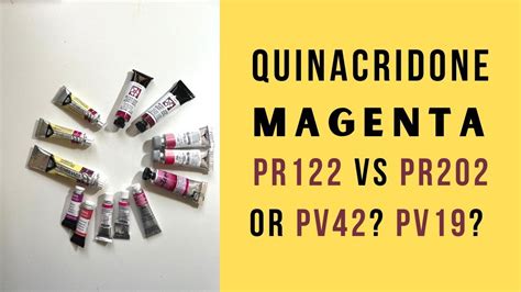 Quinacridone Magenta watercolor, one name many pigments: PR122, PR202 ...