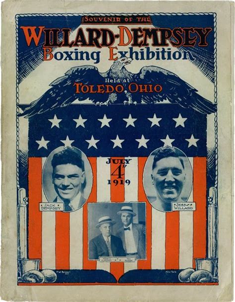 1919 Jack Dempsey vs. Jess Willard Fight Program