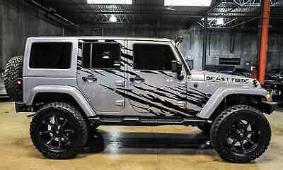 PREDATOR Jeep Wrangler Mudslinger Side Door Off Road Vinyl Decal Graphic Stripes ...