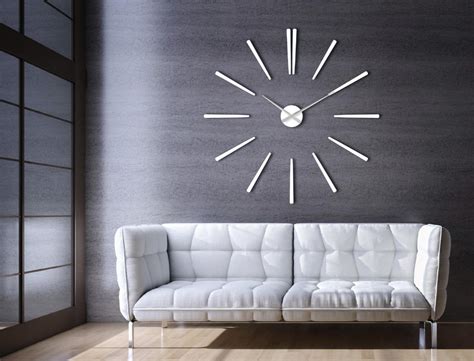 Large Modern Wall Clock White Elegance Huge Interior - Etsy | Moderne wohnung, Wanduhr holz ...