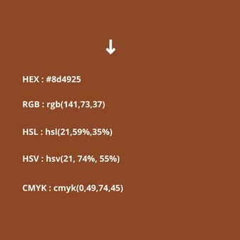 Códigos html del Color marrón Esquemas ⇨【RGB,HSL,HEX】