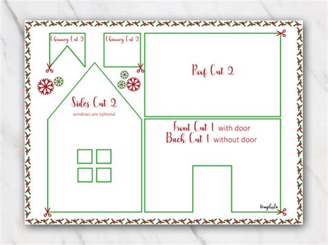 Gingerbread House Printable Template | DocTemplates