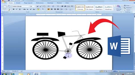 How to Make Cycle Design in Microsoft word using shaps | Cycle kaise ...