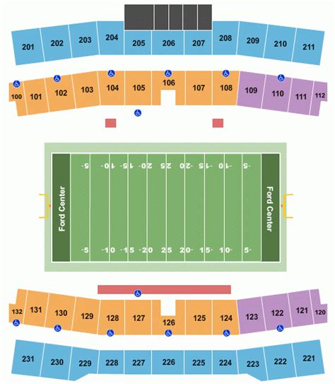 Seating Chart Ford Center Frisco - Center Seating Chart