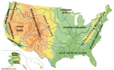 North America Cascade Range Map