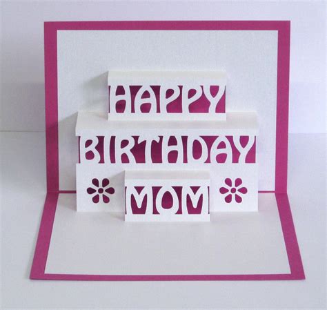 Mom Birthday Card 3D Pop Up Happy Birthday Mom Card