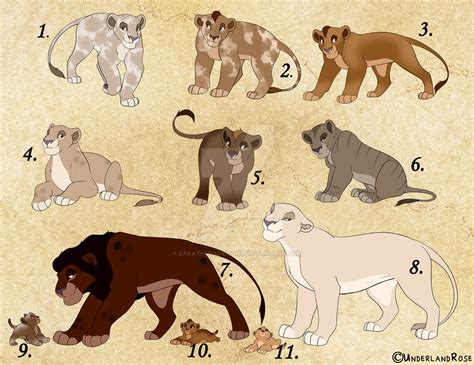 Lion Pride Adopts - [OPEN] by ZarathusaDesigns on DeviantArt