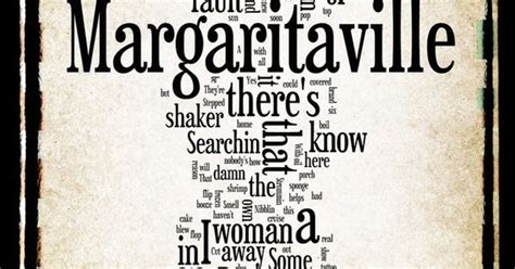 Margaritaville Lyrics - Jimmy Buffett Word Art - | Art I love ...