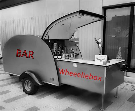 Teardrop Bar is a neat stylish mobile bar that will fit the smallest space