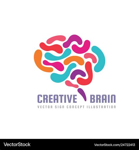 Human creative brain - logo template Royalty Free Vector