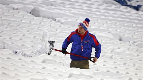 Bills ask for more snow shovelers at Highmark Stadium Monday morning