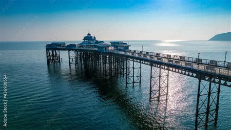 Drone photograph of the Llandudno pier Stock Photo | Adobe Stock