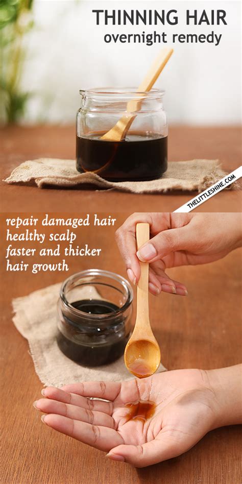 Thinning Hair Overnight hair oil remedy - The Little Shine