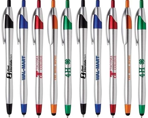 Personalized Ink Pens with Stylus - The Stream- Click action - Custom ...