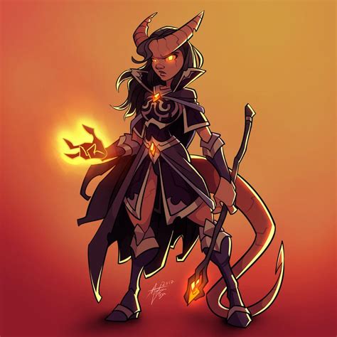 Tiefling by mateusboga | Dungeons and dragons, Character art, Dungeons ...