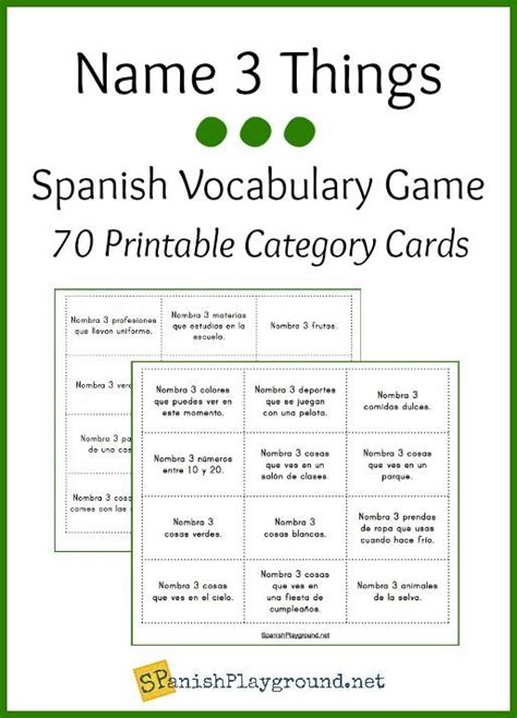 Spanish vocabulary game with free printable cards. #easyspanishlearning ...