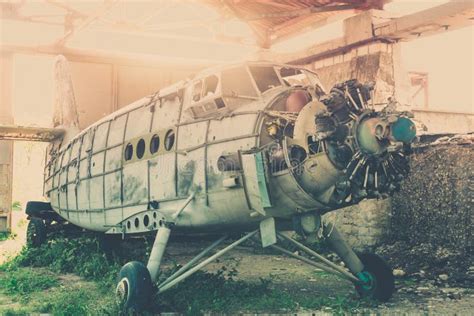 An old abandoned plane stock photo. Image of aviation - 154367064