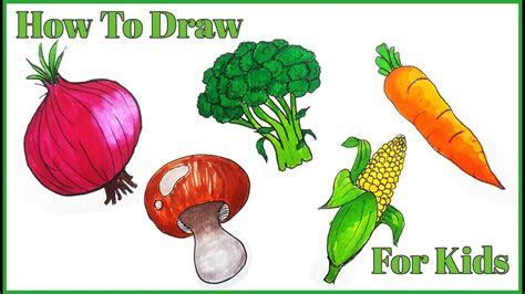 how to draw onion easy for kids,how to draw carrot easy for kids,how to ...