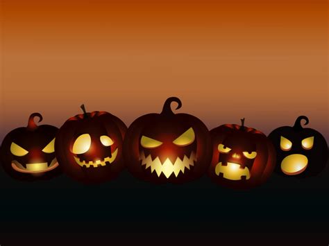 Evil Pumpkins Halloween Backgrounds | Black, Cartoon, Games, Orange Templates | Free PPT Grounds