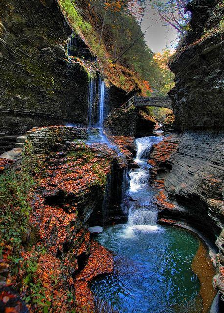 Rainbow Falls ~ Watkins Glen State Park, New York | Красивые места ...