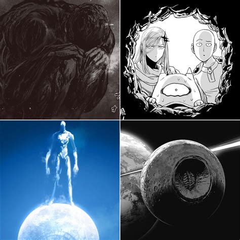 Maybe God is locked inside the Moon and that is what Saitama, Flash and Manako saw when they ...