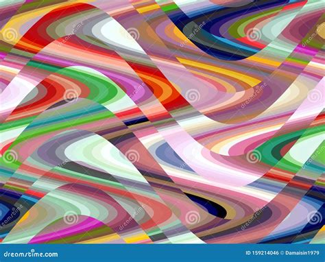 Abstract Soft Sparkling Waves Rainbow Vivid Sparkling Colors, Elegant Abstract Geometries ...