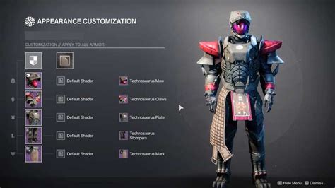 Dinosaur Armor Destiny 2: Roboraptor, Technosaurus & Psyceratops Skins