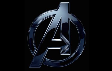 Wallpaper fiction, logo, black background, comic, MARVEL, The Avengers, The Avengers images for ...