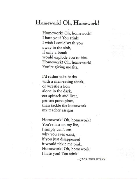 55 Inspirational Funny Poems About Homework - Poems Ideas