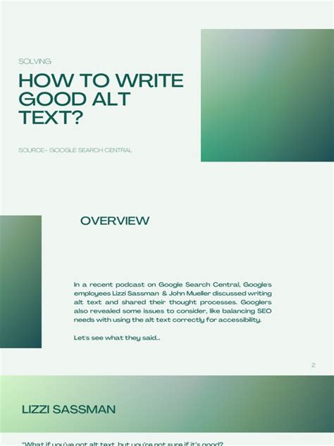 How To Write Good Alt Text? | PDF | Search Engine Optimization | Accessibility