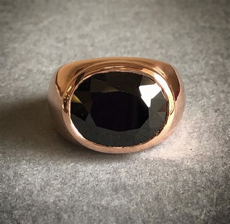 Bespoke Rose Gold Obsidian Signet Ring – Rosie Odette Jewellery