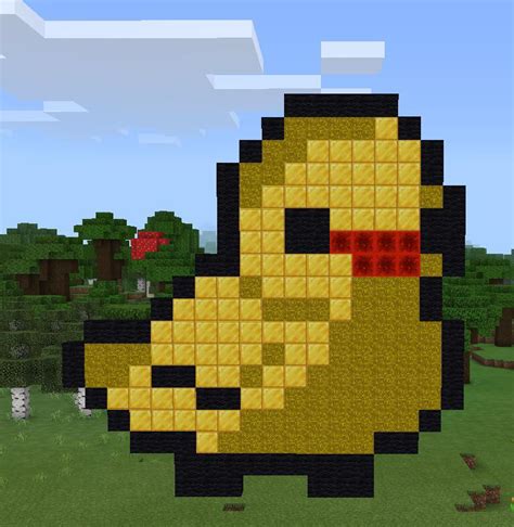 Made pixel art of a duck : r/Minecraft