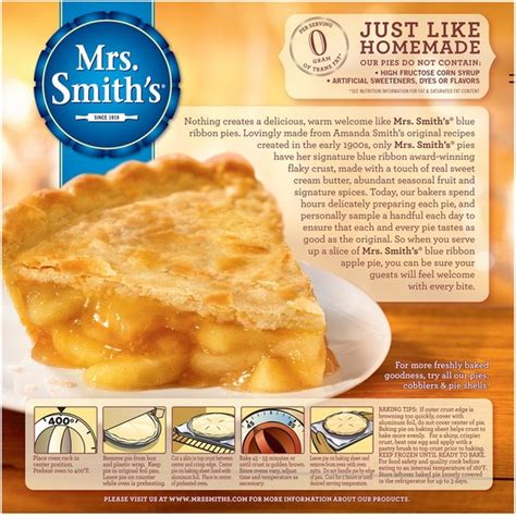 Mrs. Smith's Original Flaky Crust Apple Pie (1.04 kg) - Instacart